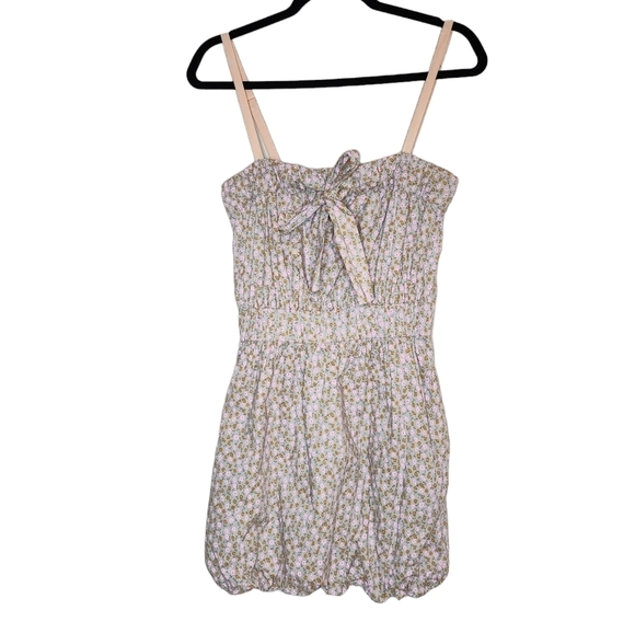 J. Crew floral mini dress.  Puff skirt. Elastic waist. Pockets.  Women's size XS - Picture 7 of 16